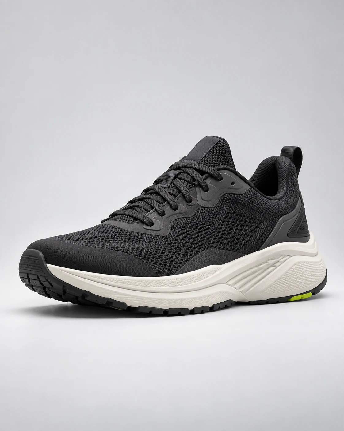Modern performance shoe showcasing sole engineering