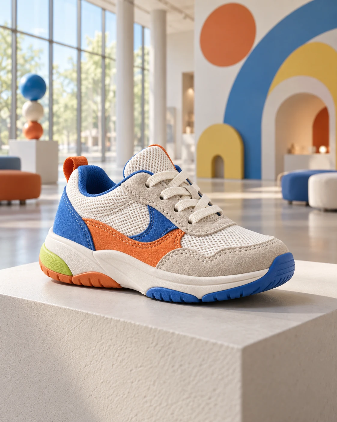 Colourful children's casual shoe